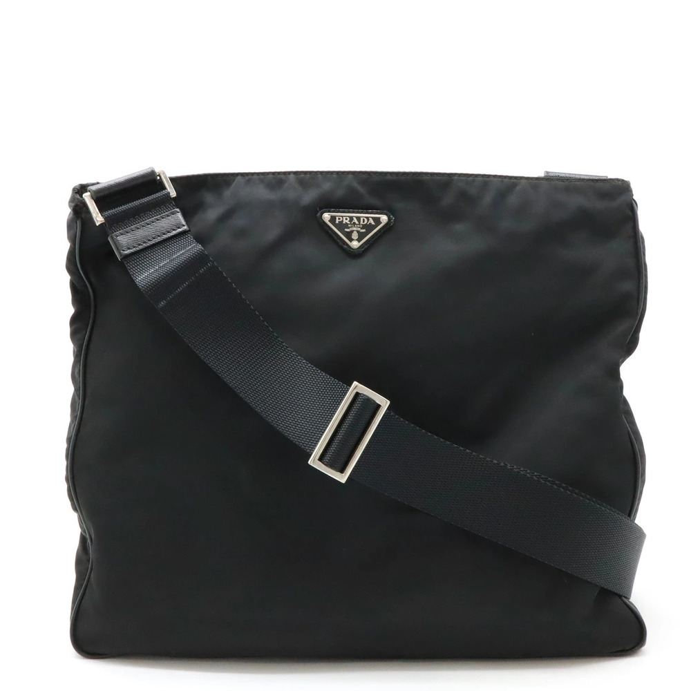 Prada Tessuto Crossbody Bag Leather NERO Black